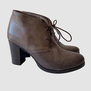 CORDANI ITALIAN LEATHER LACE-UP BROWN BOOTIES